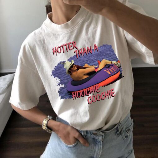 Hotter Than A Hoochie Coochie 90s Country Music Trendy Summer Shirt