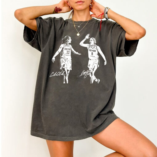 Caitlin Clark & Sophie Cunningham Unisex T-Shirt, Women Basketball Shirt, Indiana Basketball Graphic Tee